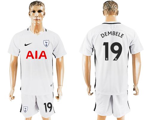 Tottenham Hotspur #19 Dembele White Home Soccer Club Jersey - Click Image to Close
